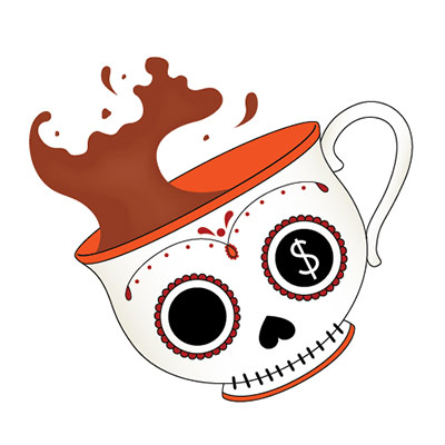 The Mad Dollar teacup logo
